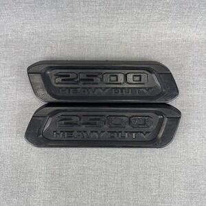 2019-2024 Ram 2500 Heavy Duty OEM Hood Emblems LH RH Pair Black Painted